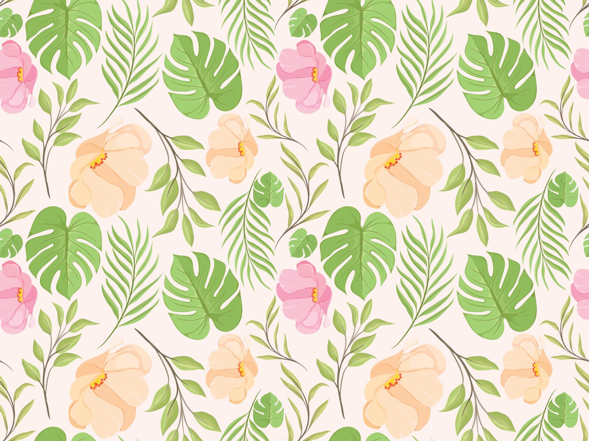 Beautifull Floral Seamless Pattern Design Template Free Vector