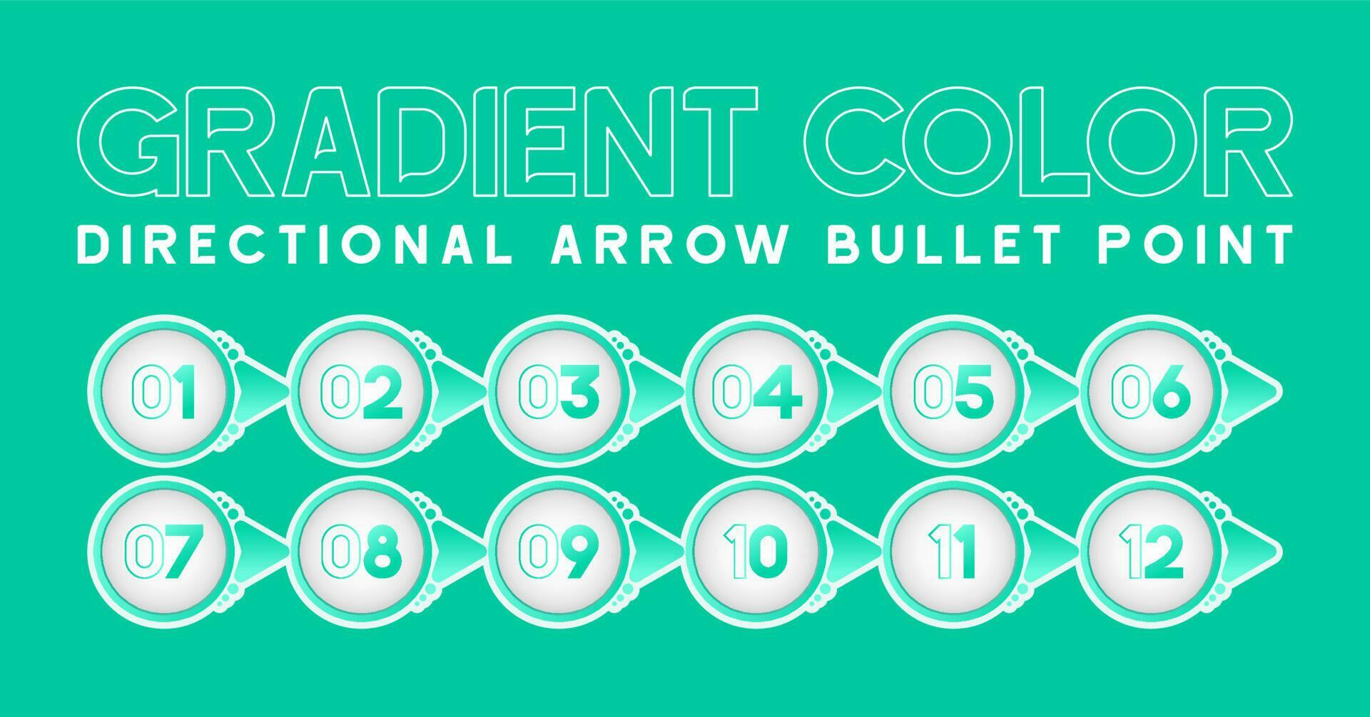 Gradient Color Directional Arrow Bullet Point Stock Free and Free SVG