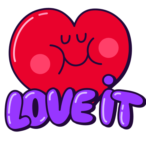 Love, it, heart sticker