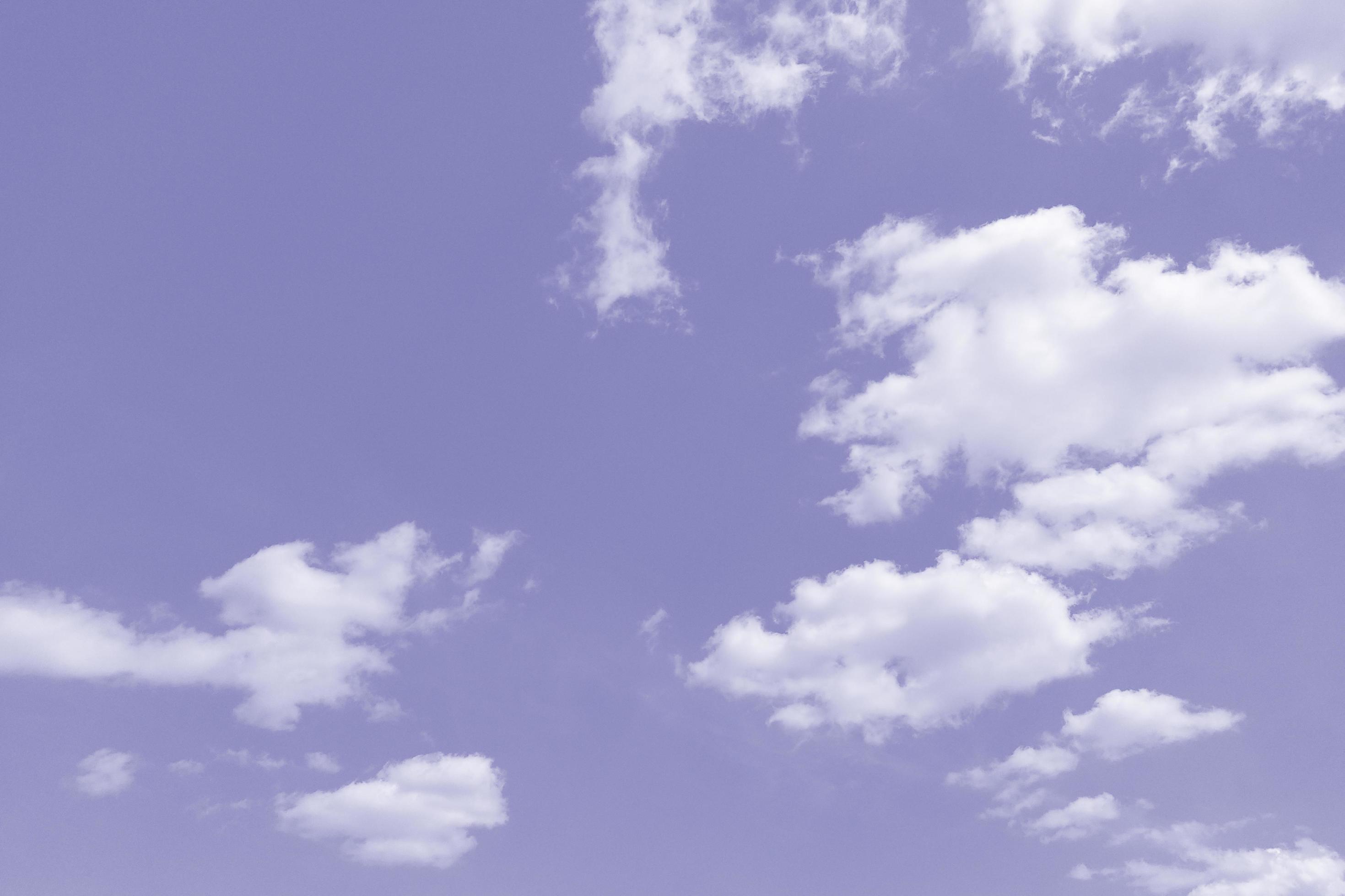 sky and clouds. background natural, sunny day. very peri, color of the year 2022. Stock Free