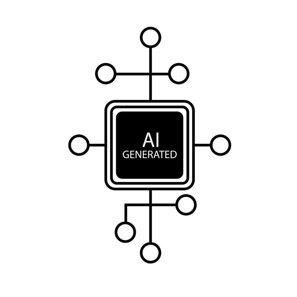 Ai Generated Vector Icon, Artificial Intelligence icon Free Vector