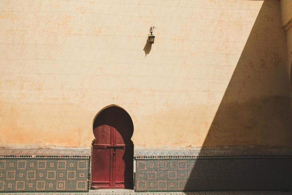 View of exterior of a Moroccan building Stock Free