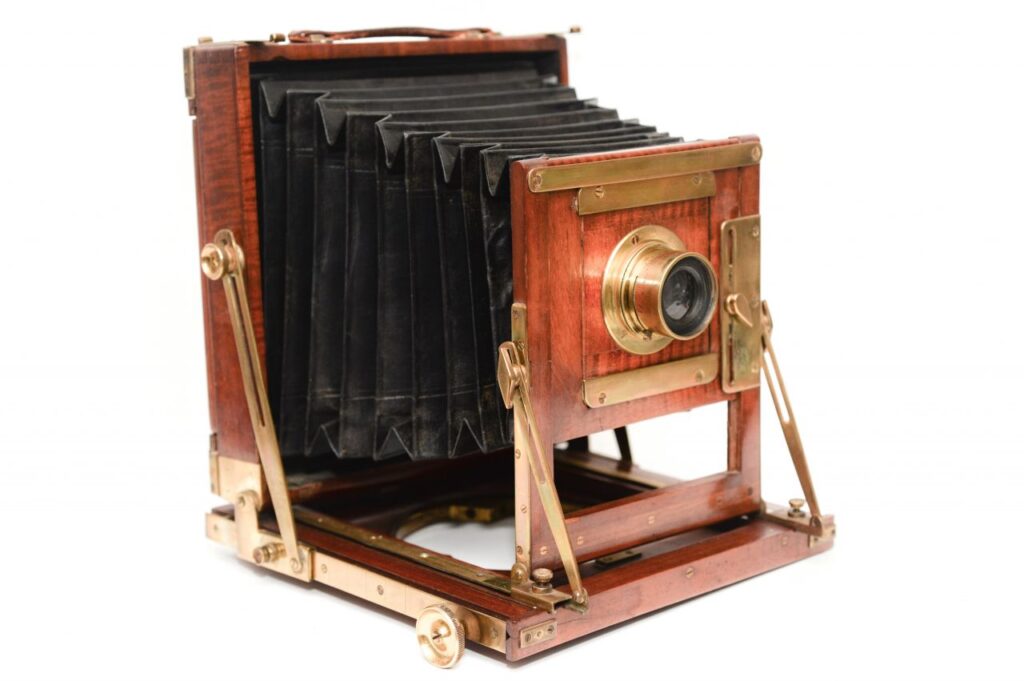 Wooden field camera Stock Free