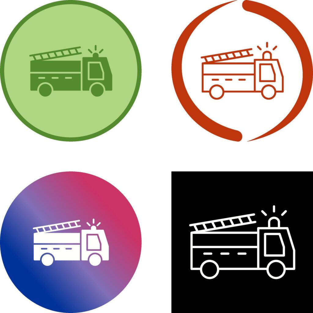 Unique Fire Truck Icon Design Stock Free