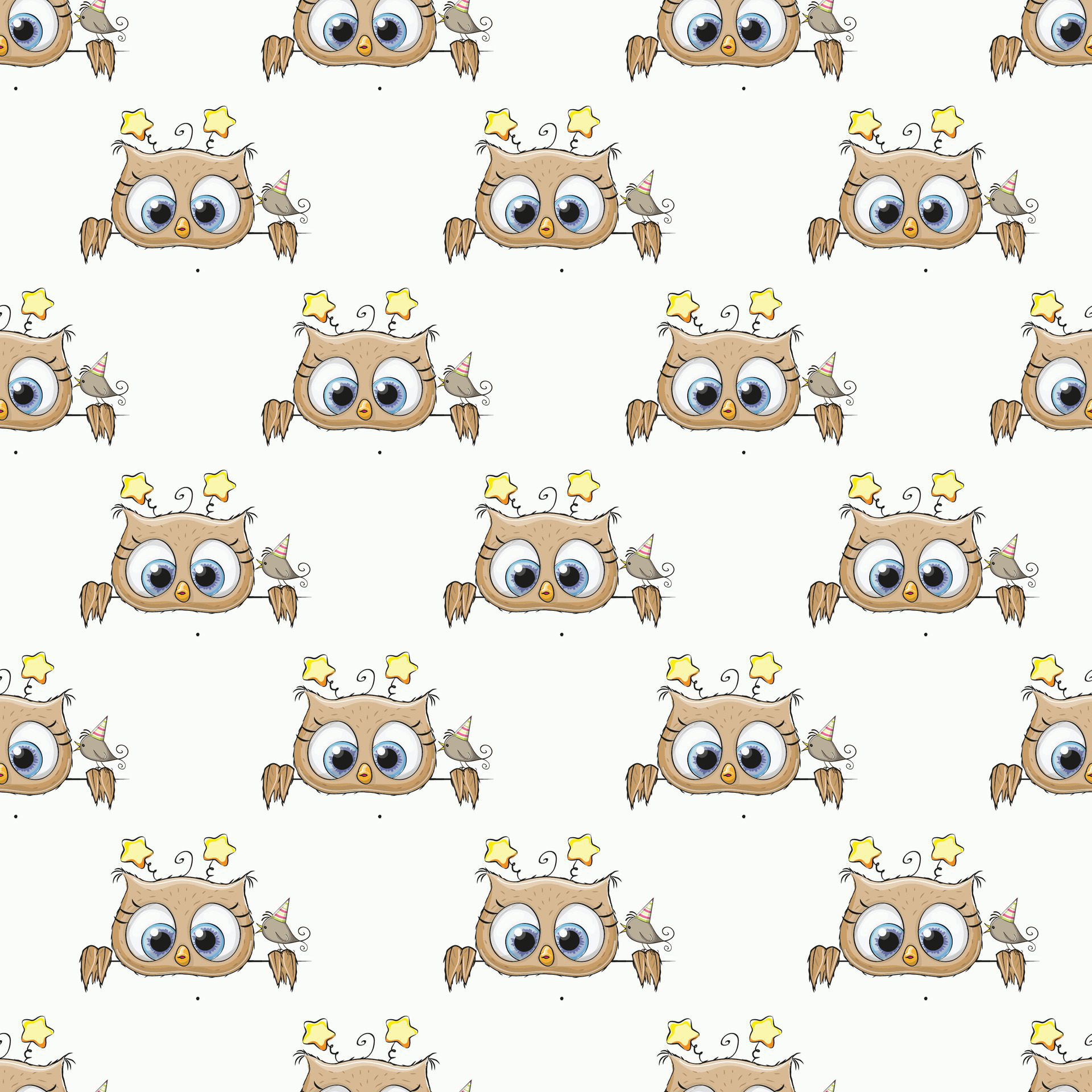 Owls Show Seamless Pattern Design Free Vector