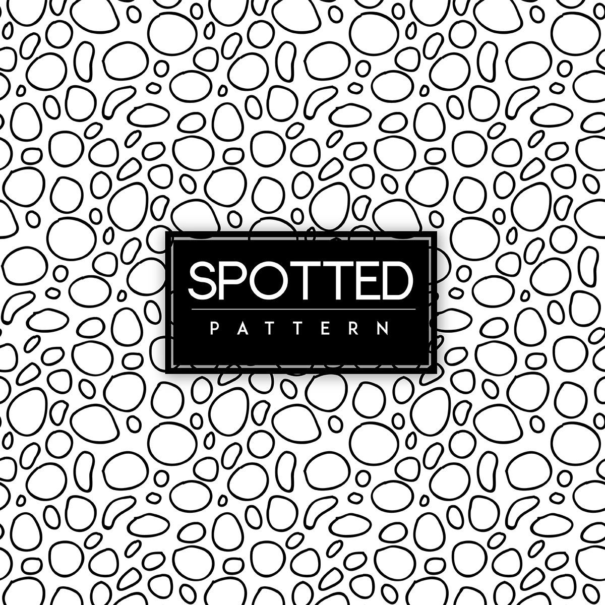 Black and White Spotted Seamless Pattern Background Free Vector