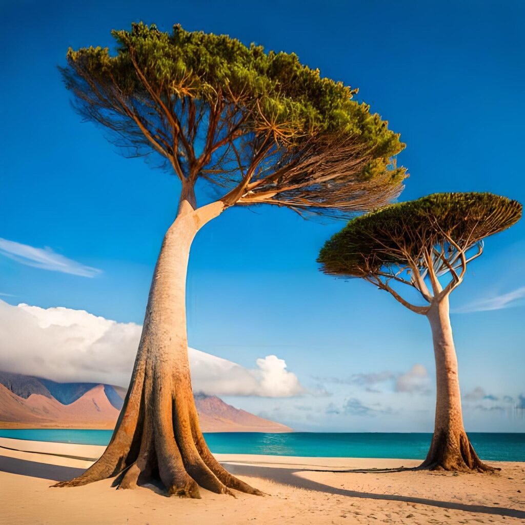 Exotic Tree on Socotra Island, Image Stock Free