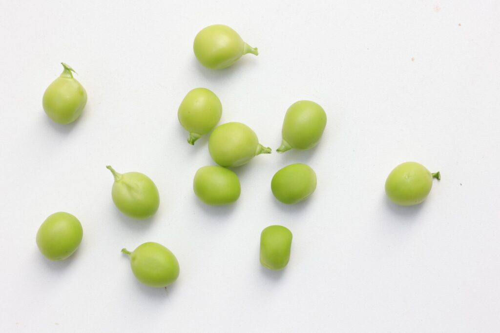 Pea on white background Stock Free