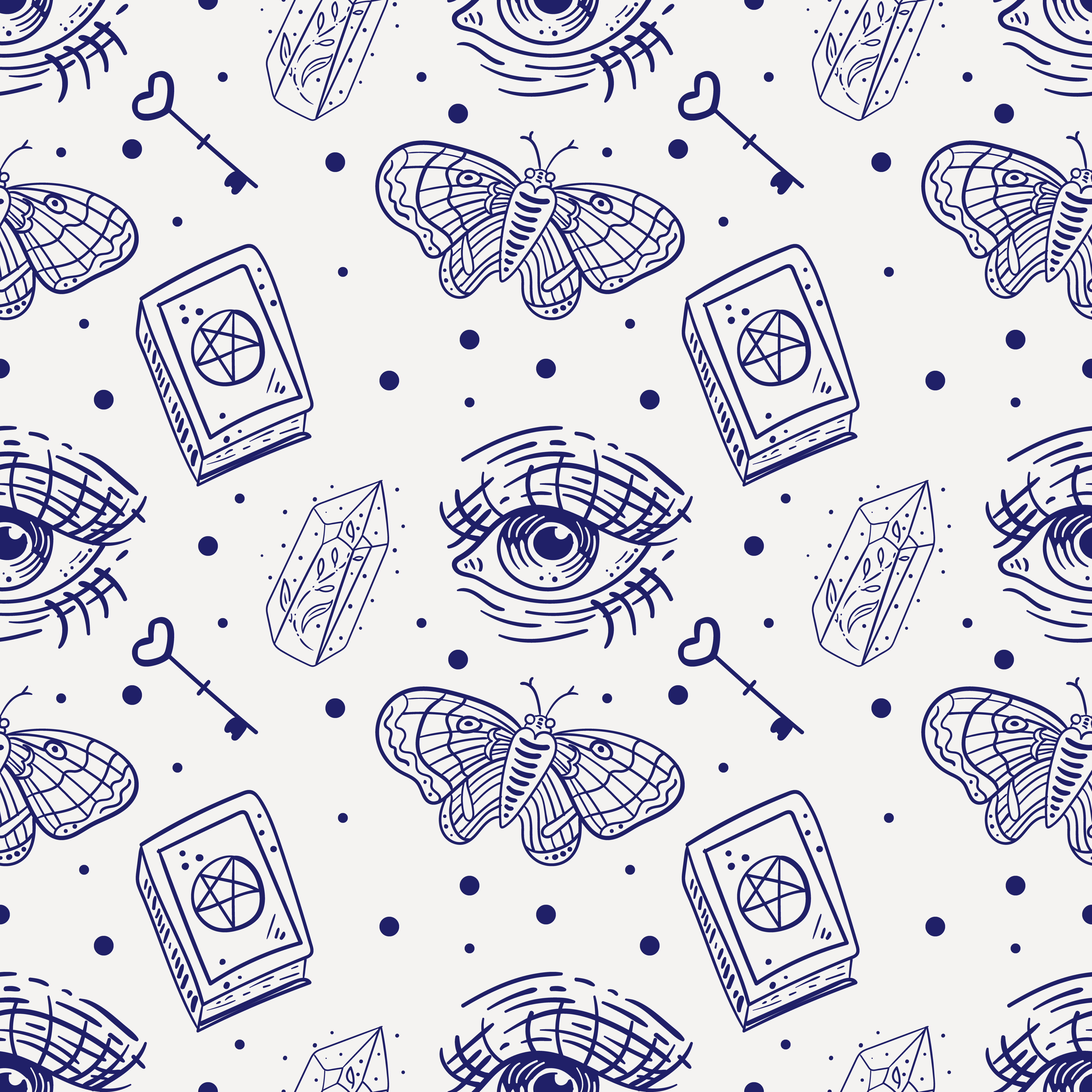 Magic Seamless Pattern Free Vector