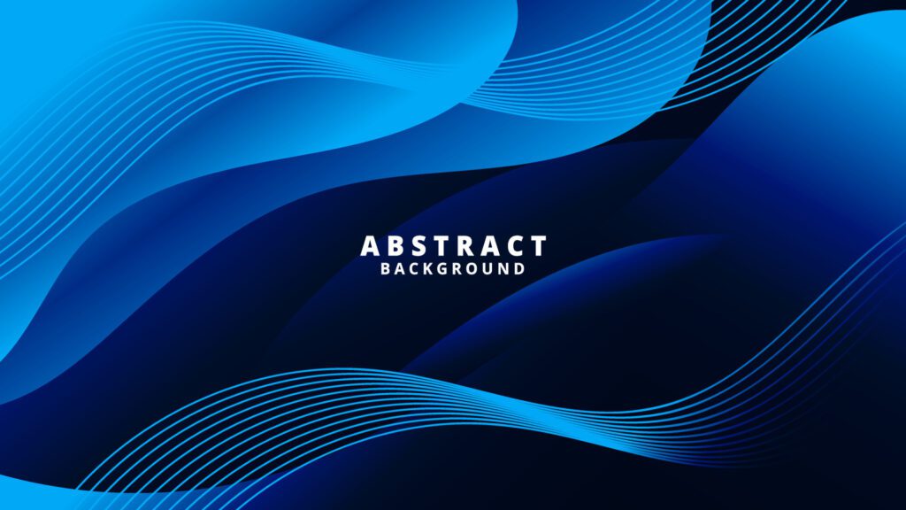 Abstract Blue Fluid Wave Banner Template Free Vector