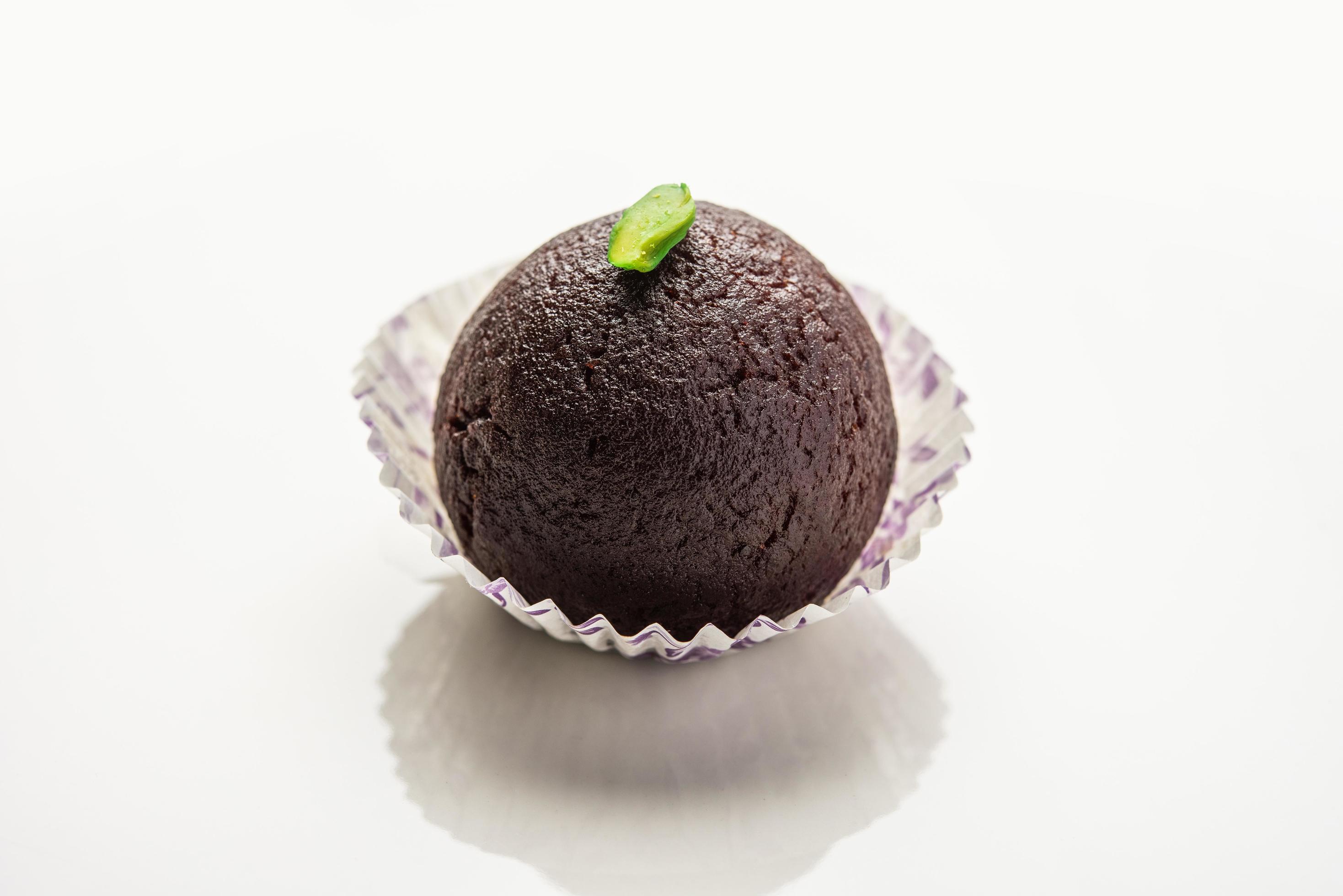 Indian Sweet Food Sweet Black Gulab Jamun Also Known as Kala Jamun, Black Jamun or Dry Kala Jam Stock Free