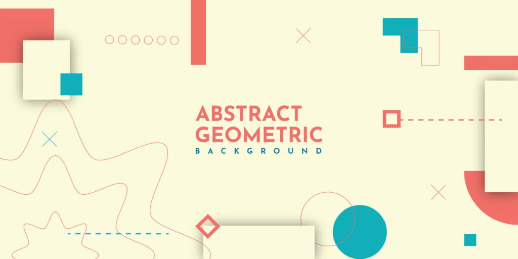 Abstract geometric background illustration template design Free Vector