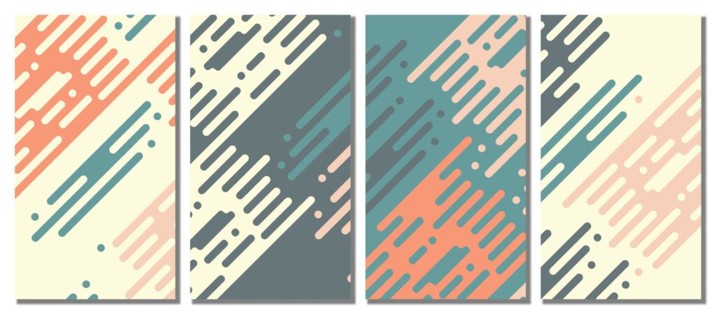 Abstract modern template set background. Free Vector