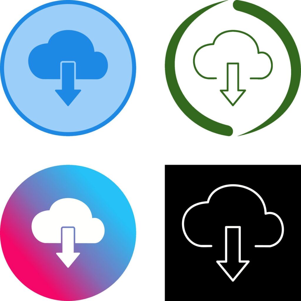 Download from Cloud Icon Design Stock Free