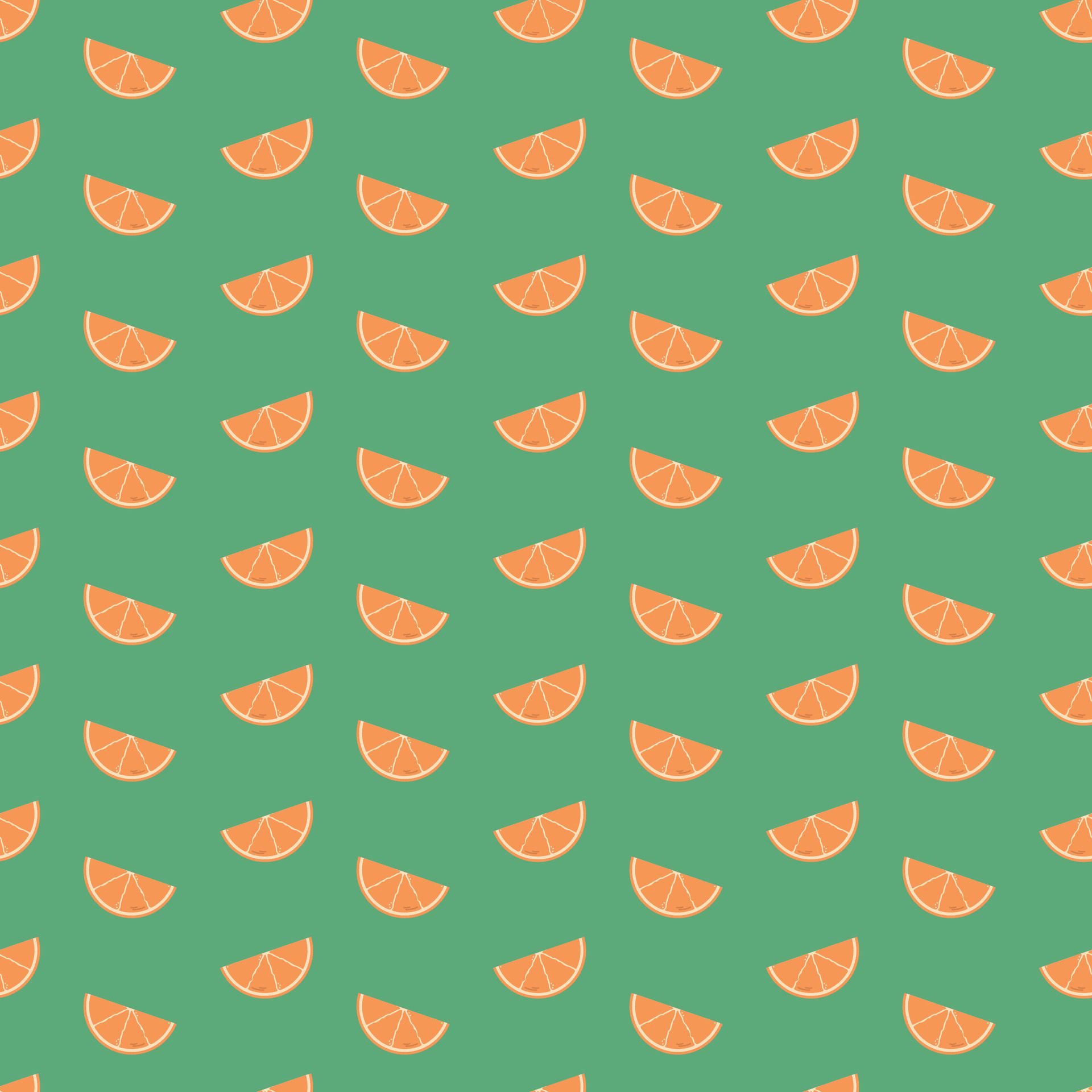 Orange Seamless Pattern, Orange slice Free Vector