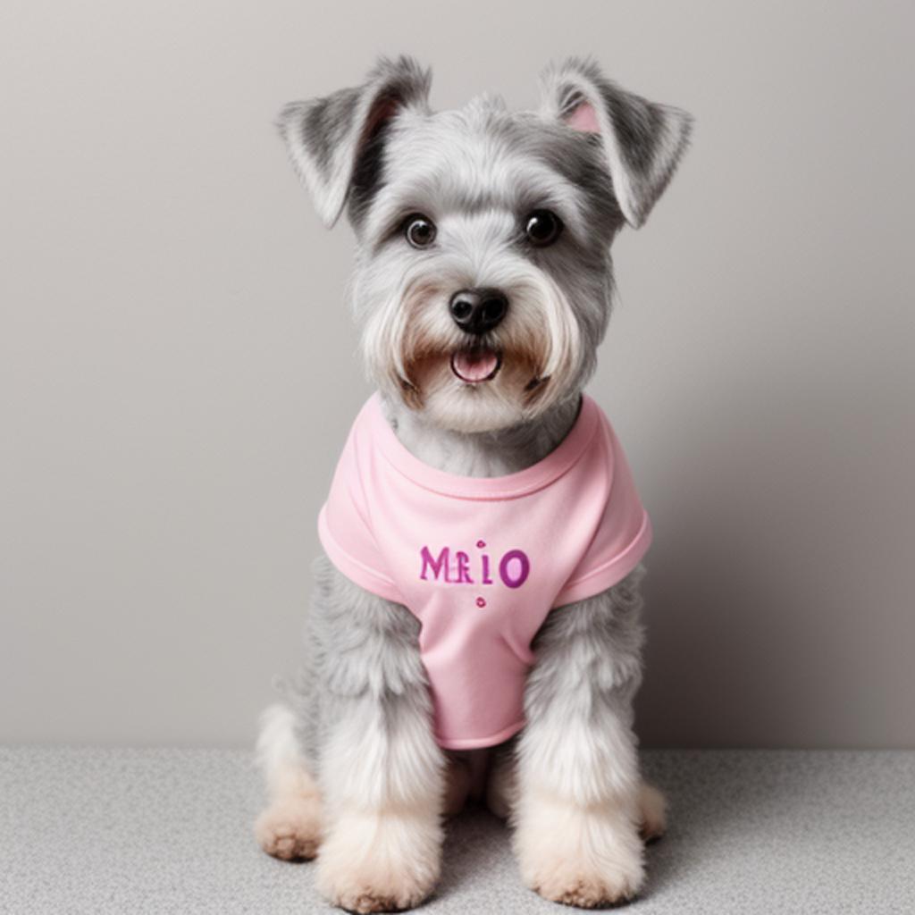 Schnauzer gris con blanco by @ai_generated