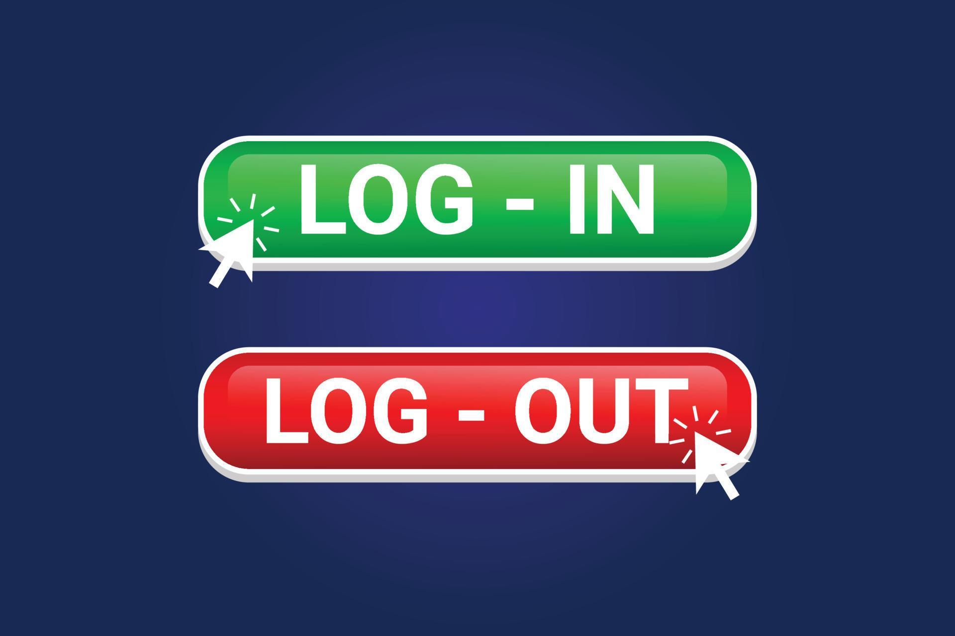 Login button with arrow icon Vector Element Stock Free