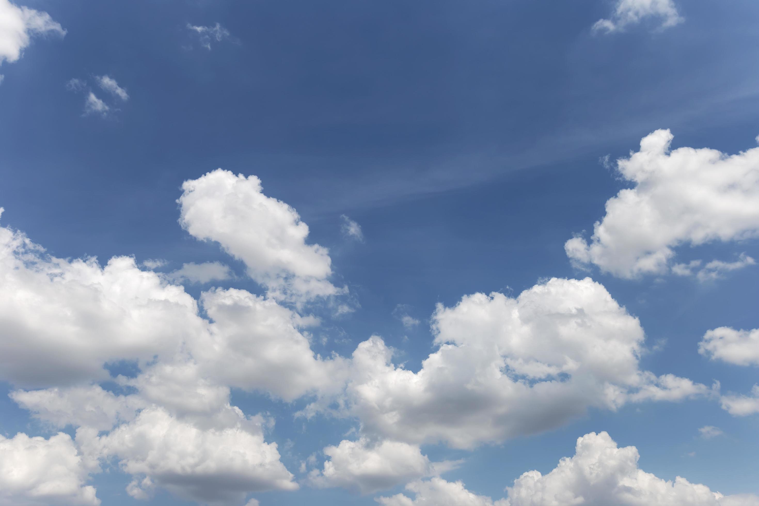 Blue sky background with clouds’ natural background. Stock Free