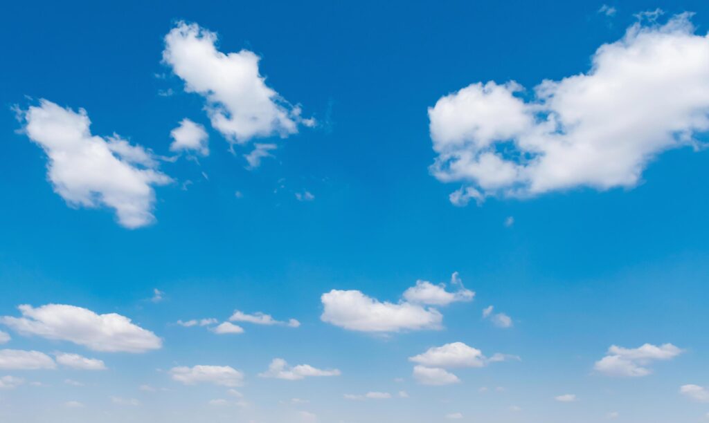 blue sky with white cloud background nature view Stock Free