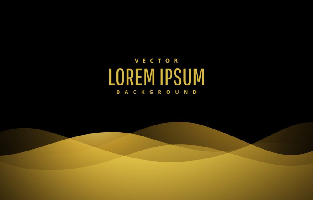 premium dark gold wavy business background design Free Vector