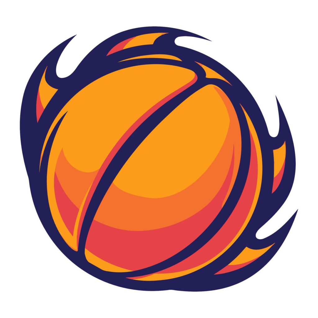 Simple Basketball Club Logo. Vector Illustration Free Vector