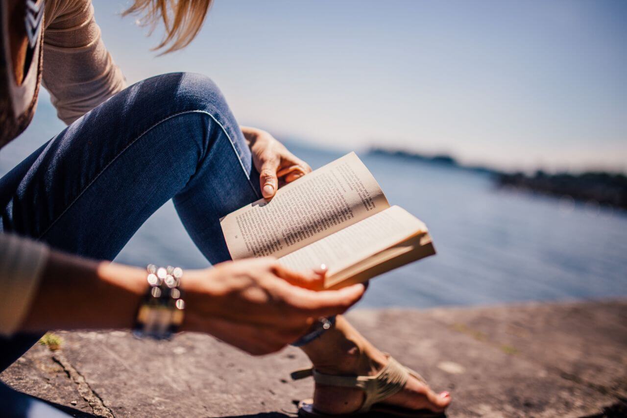 Woman Reading Book Stock Free