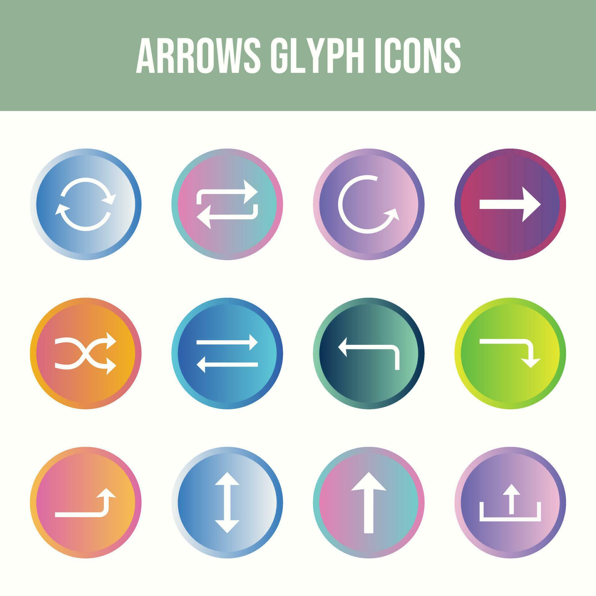 Beautiful Arrows vector icon set Stock Free and Free SVG