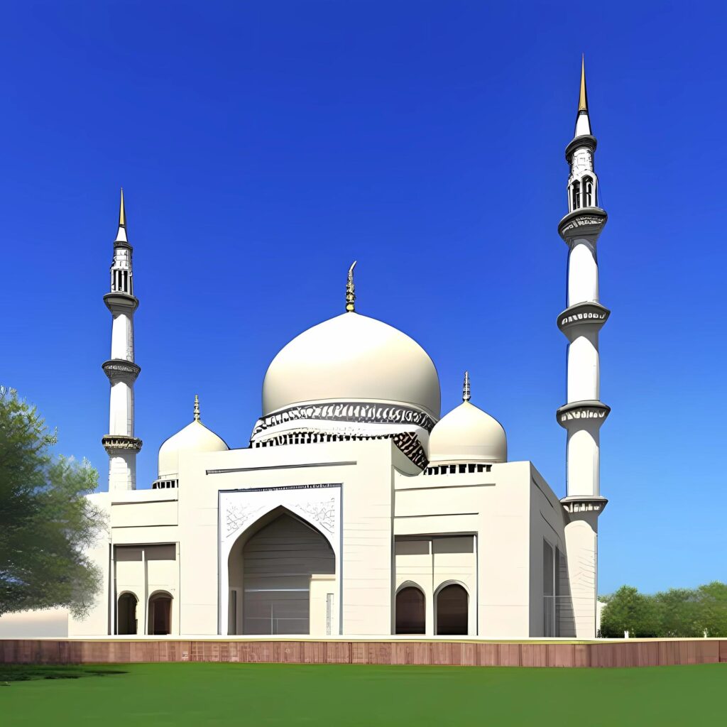 awesome 3d mosque islamic design Stock Free