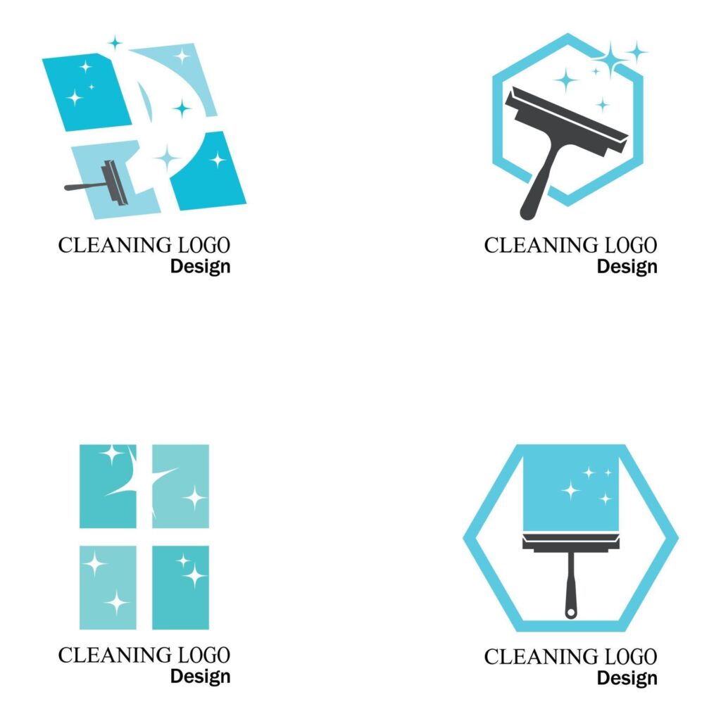 cleaning clean service logo icon vector template set Stock Free