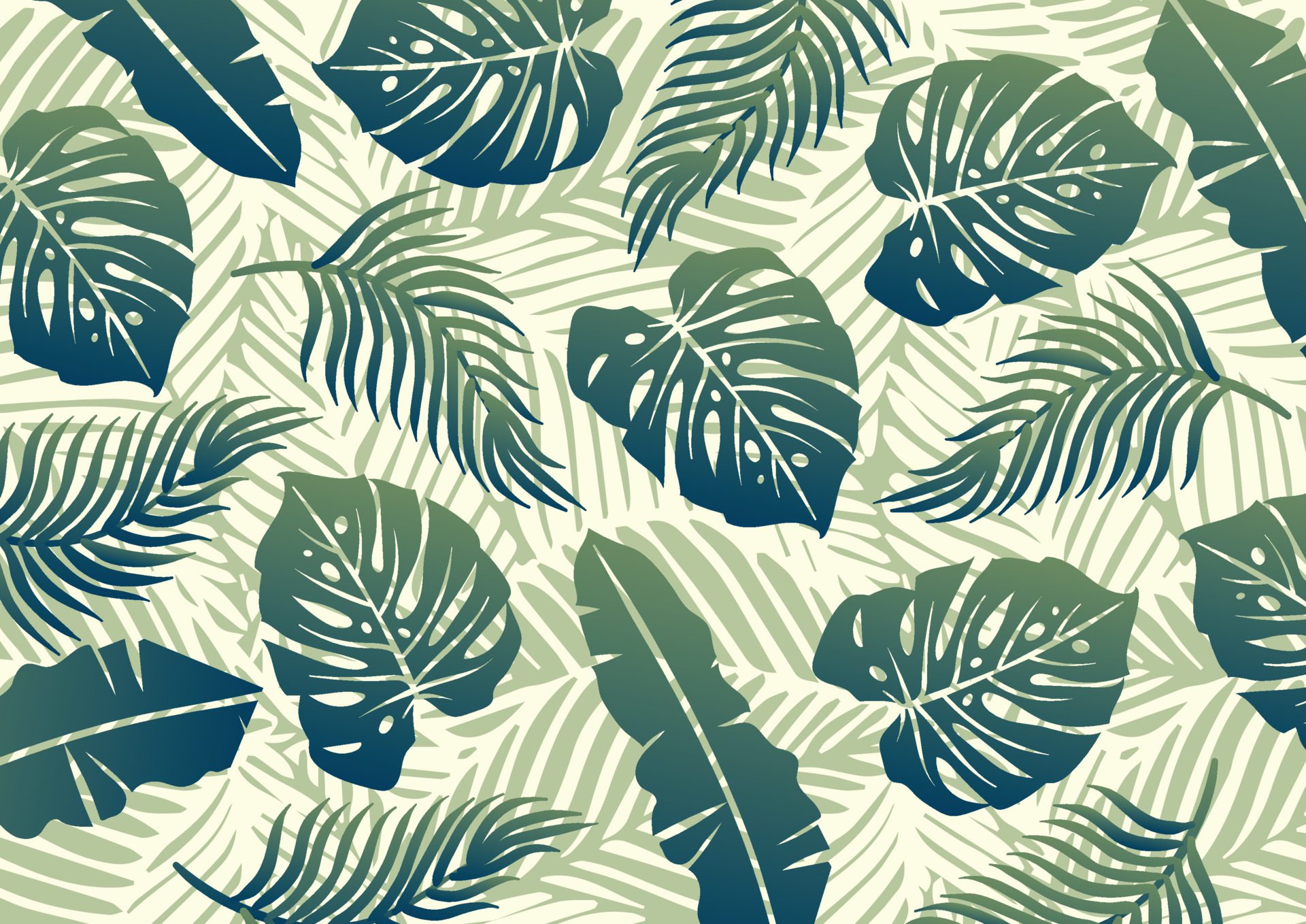 tropical leaf background pattern design Free Vector and Free SVG