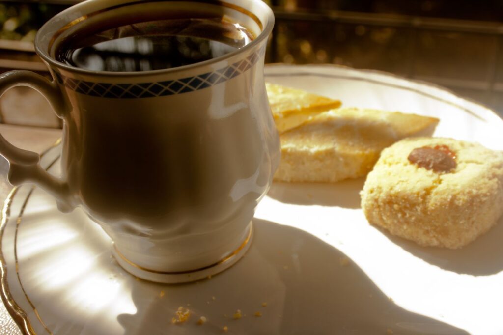 Breakfast Tea Cookies Biscuits Stock Free