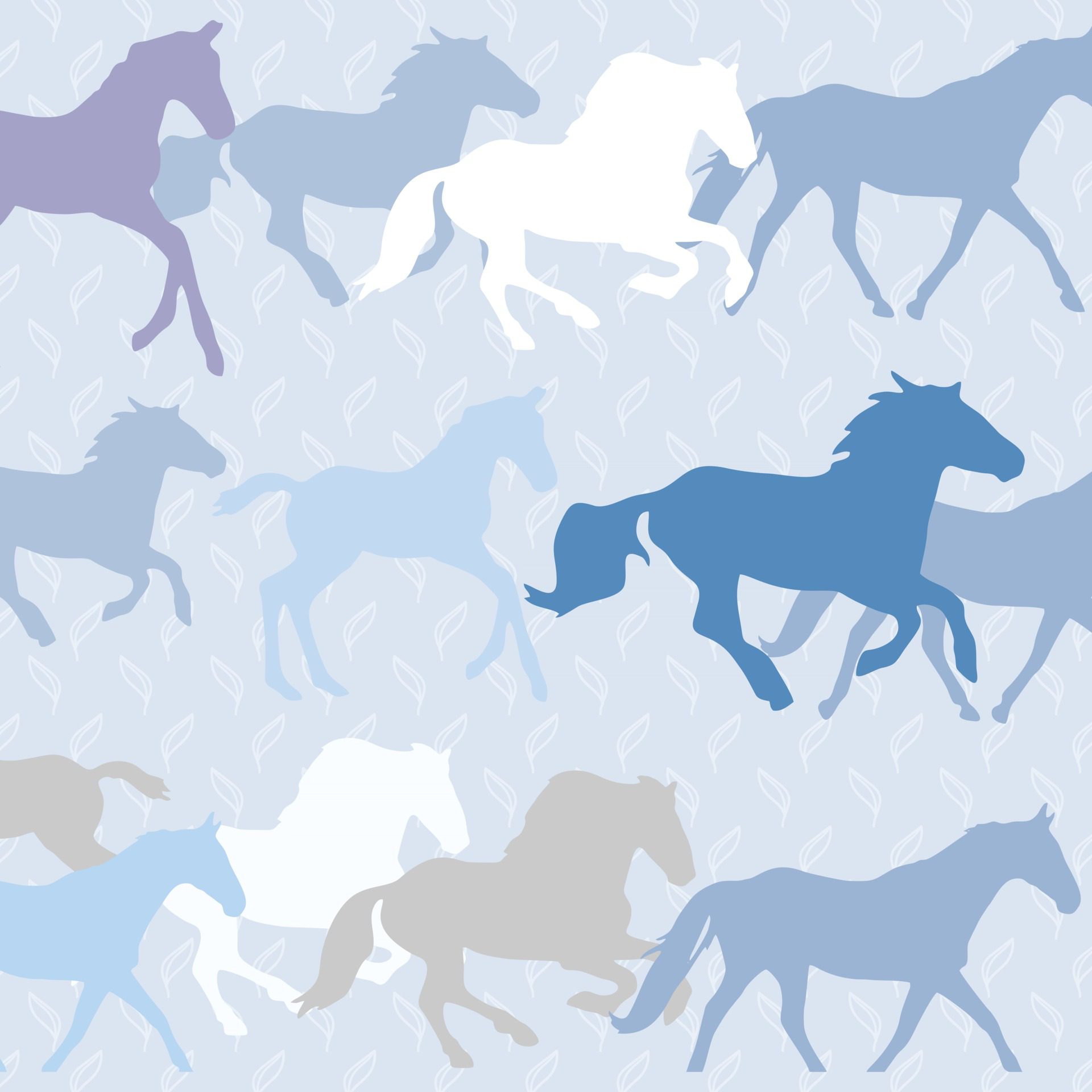 Running horses seamless pattern vector image Free Vector