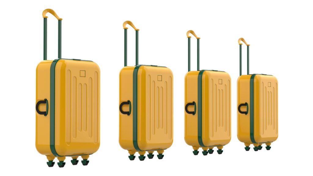 Luggage isolated on background. 3d rendering – illustration Stock Free