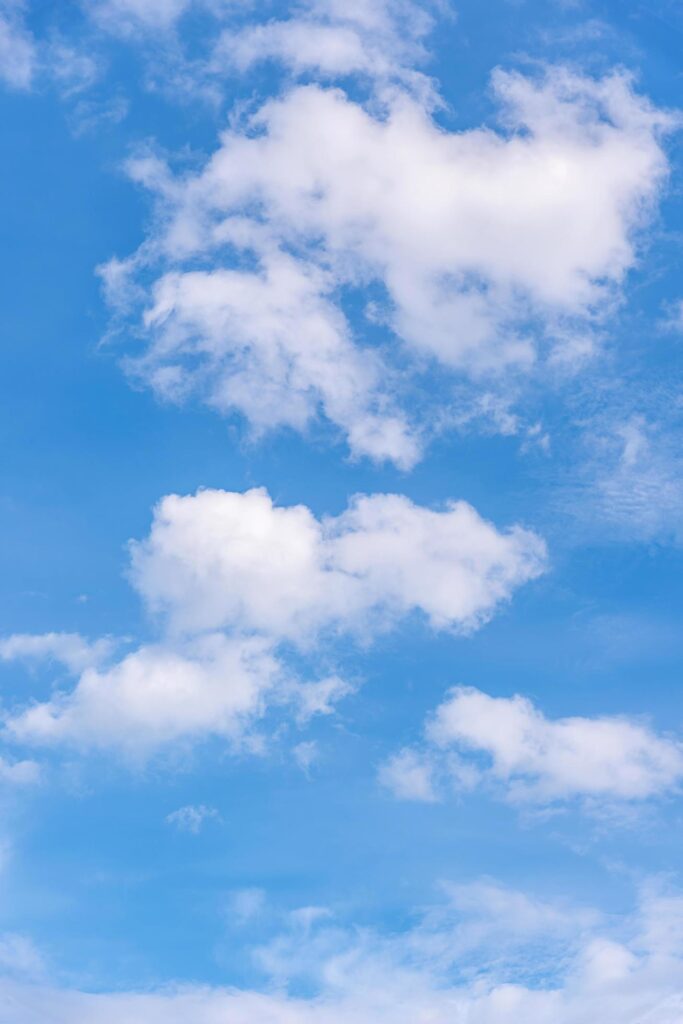 White clouds against blue sky. Stock Free