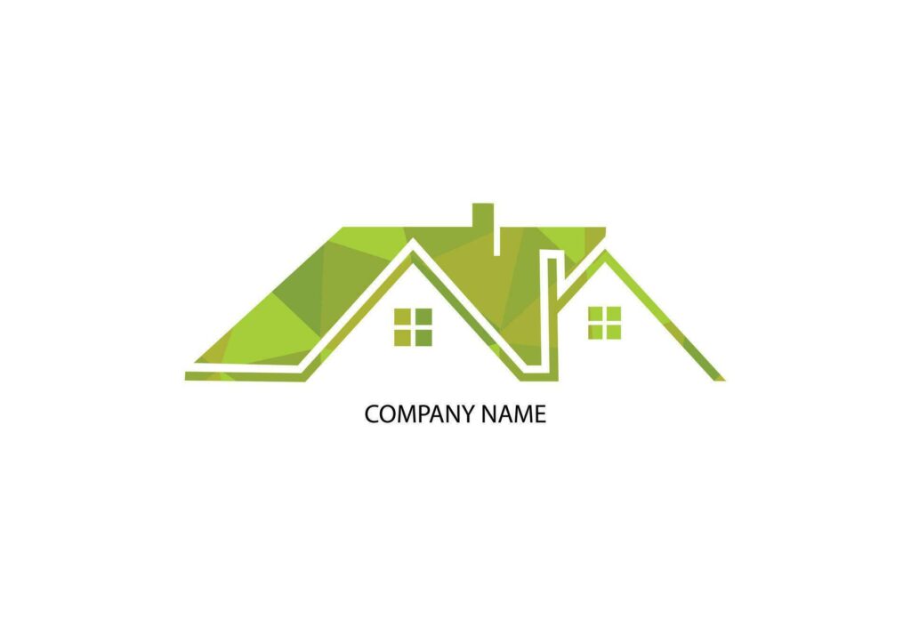 Low Poly and Real estate house logo design, Vector design concept Stock Free