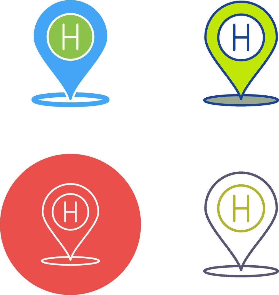 Hotel Location Icon Design Stock Free