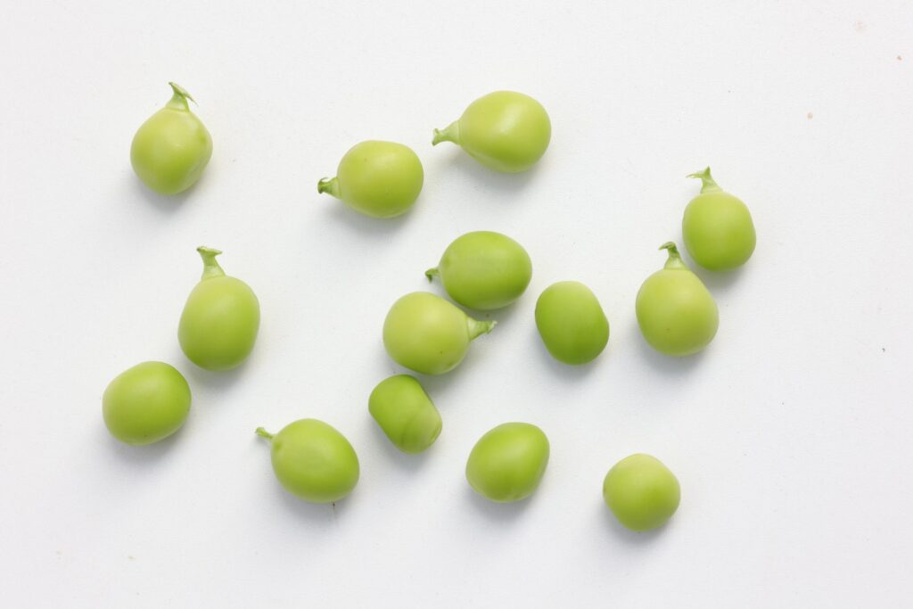 Pea on white background Stock Free