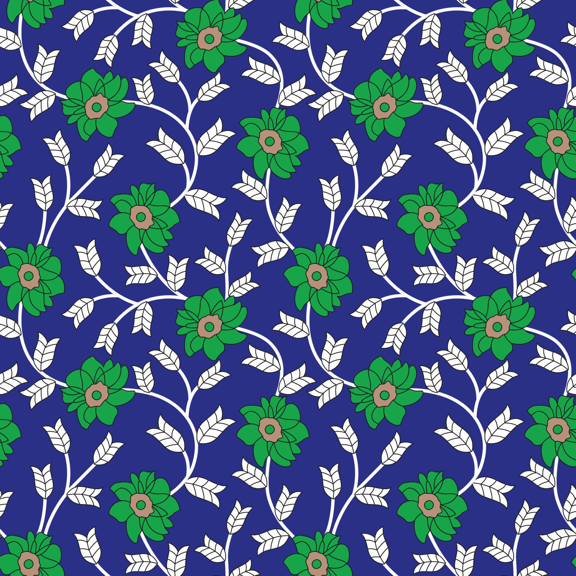 seamless floral pattern design with leaves vector illustration Free Vector