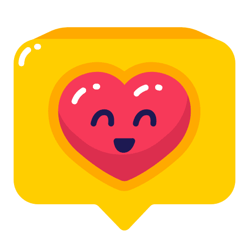 Chat, heart, like sticker