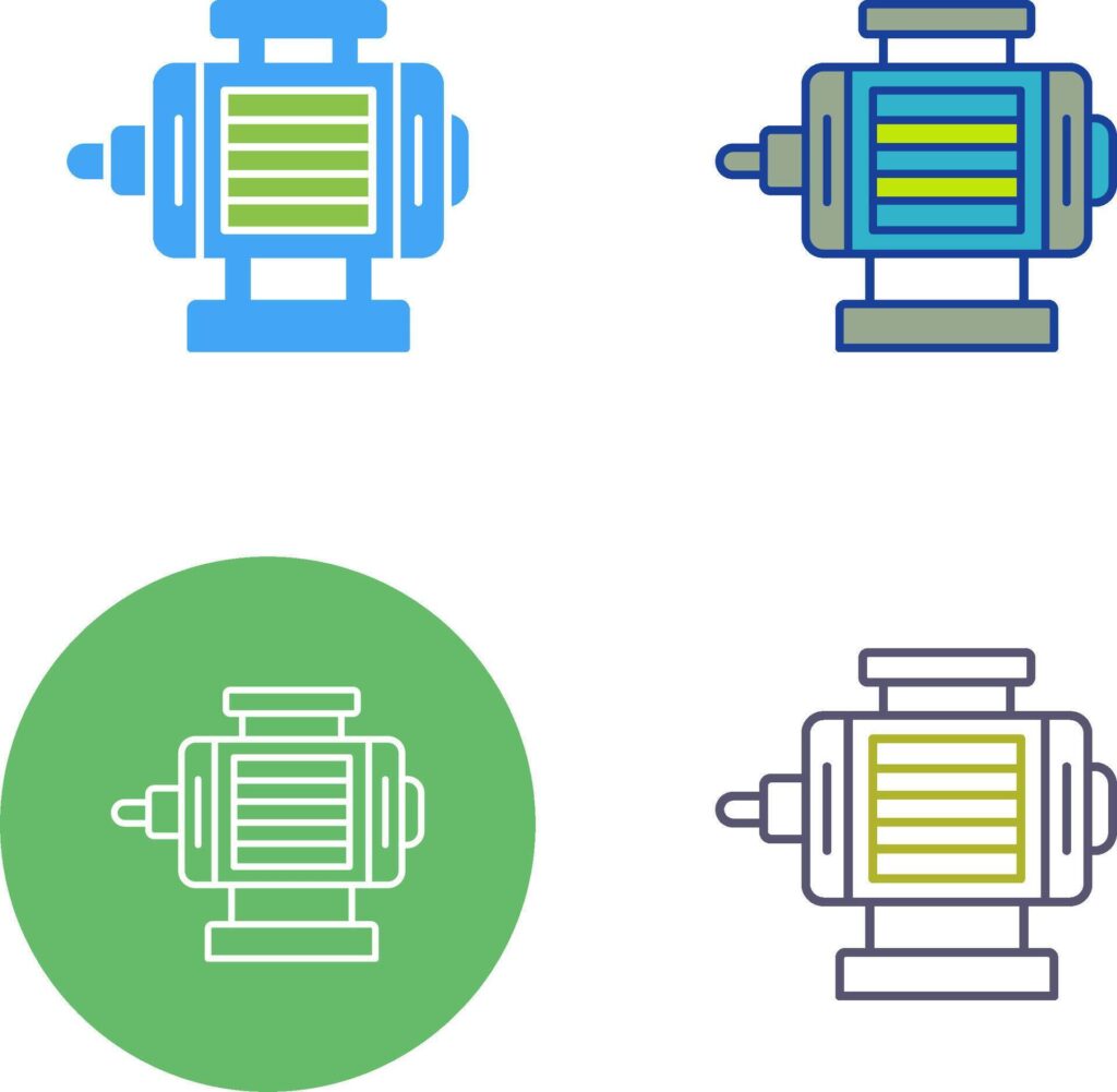 ELectric Motor Icon Design Stock Free