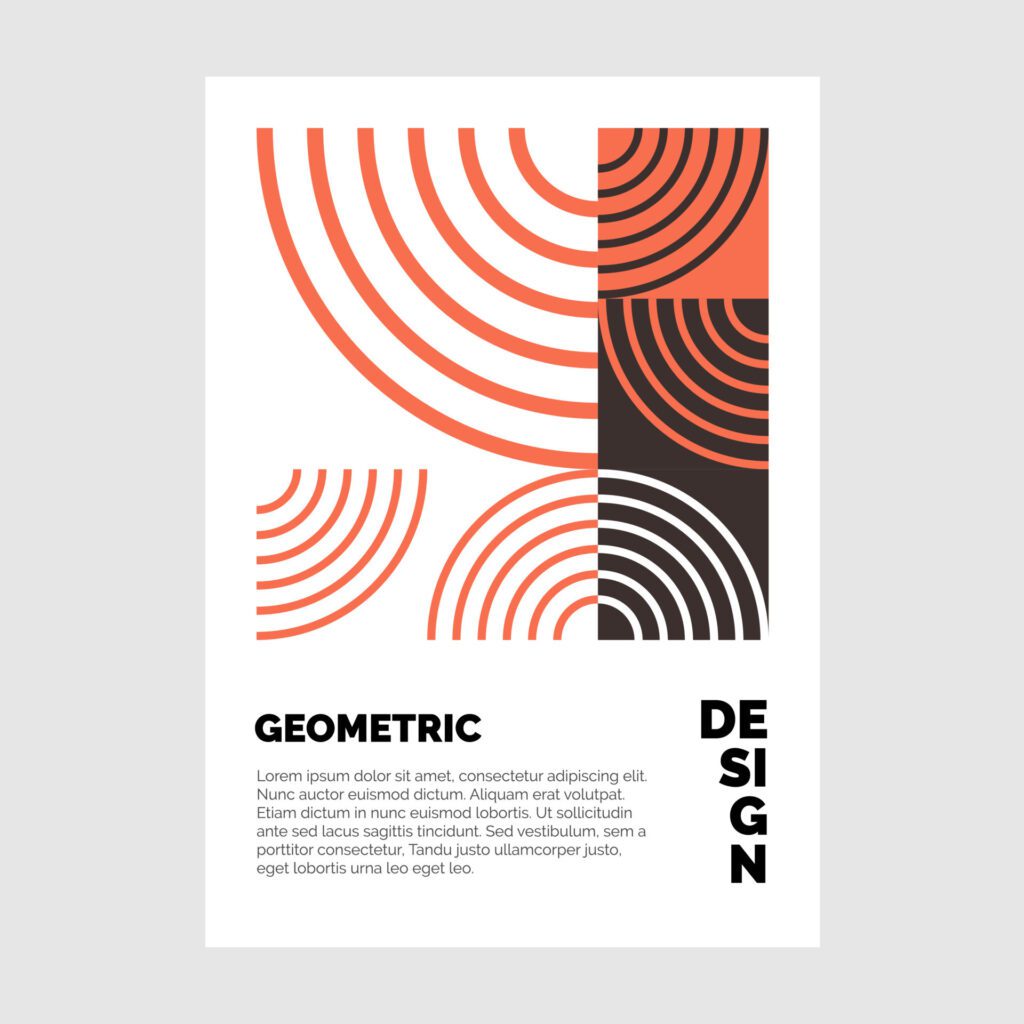 Flat mosaic brochure template Vector Free Vector