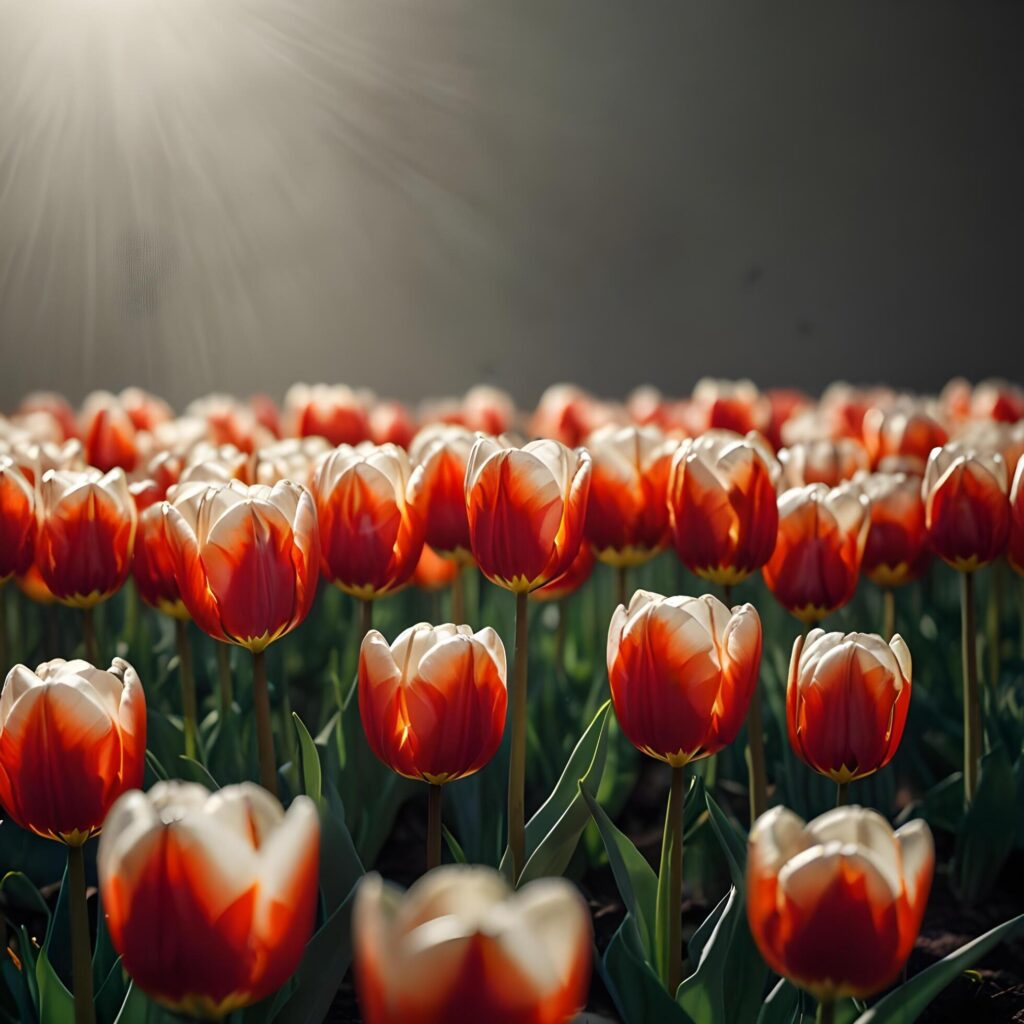 Beautiful tulip flower on a dark background tulips flower Stock Free