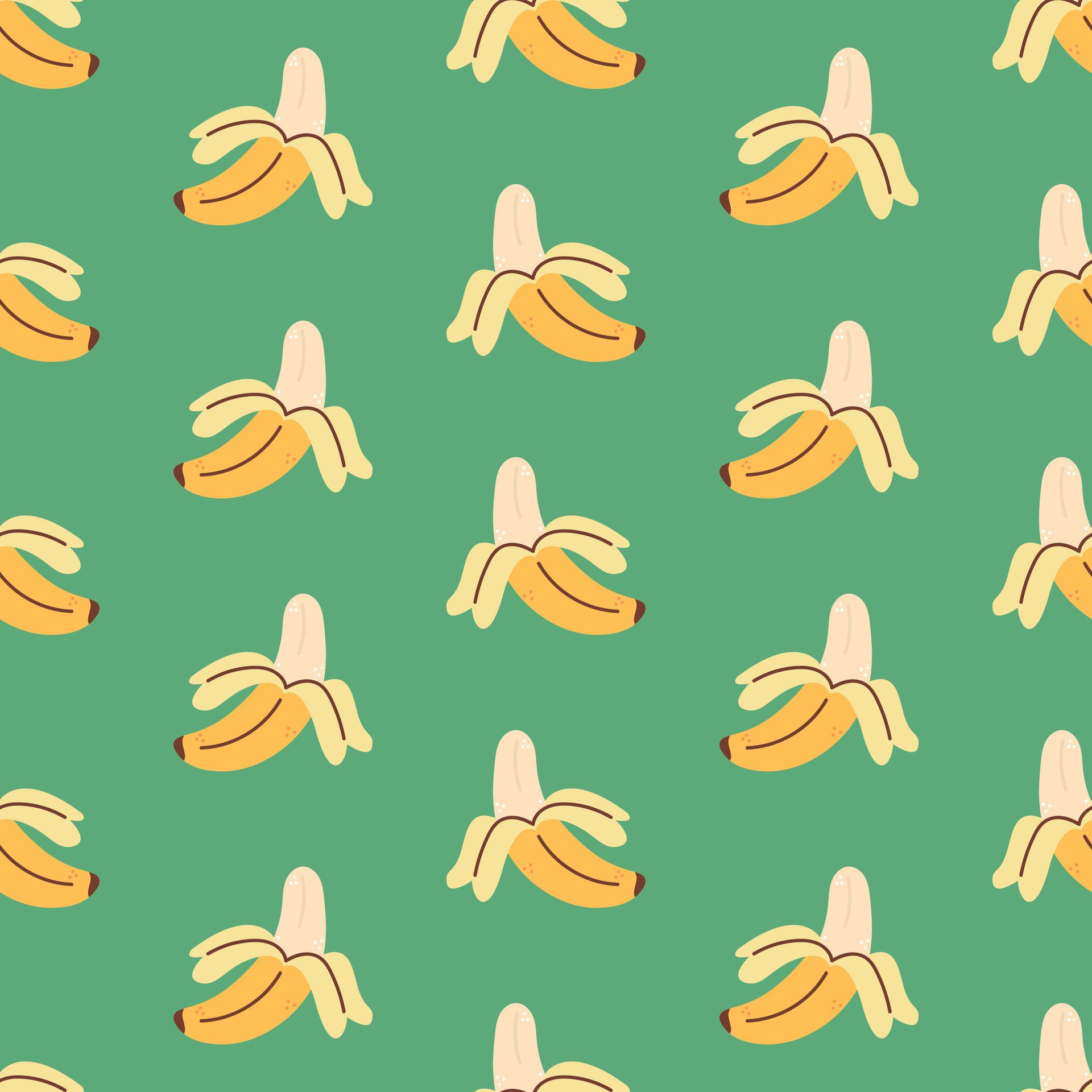 Banana Seamless Pattern Doodle Cartoon Free Vector