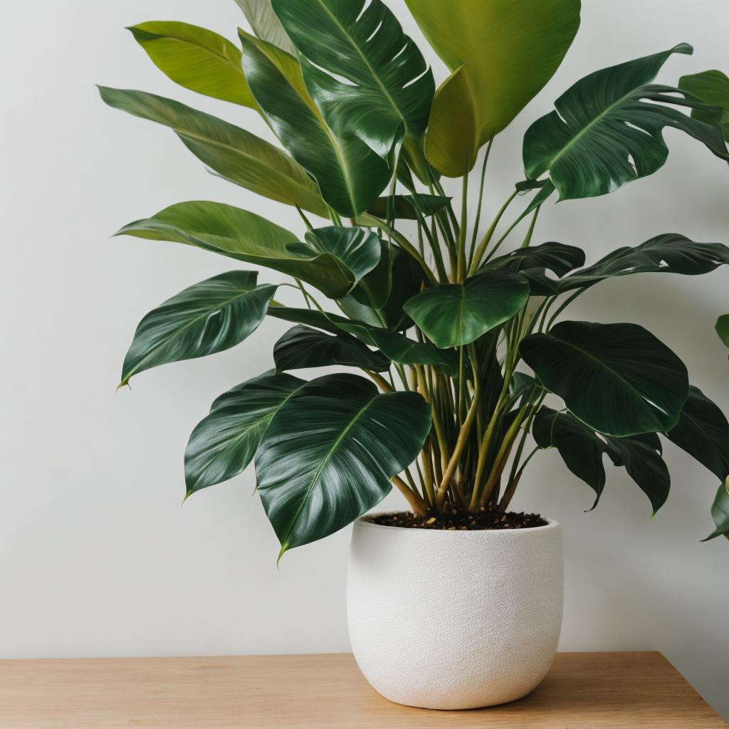 Tropical houseplant in white by @ai_generated