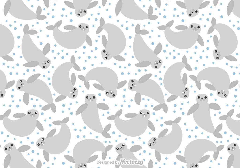 Free Cute Manatee Pattern Vector Free Vector and Free SVG