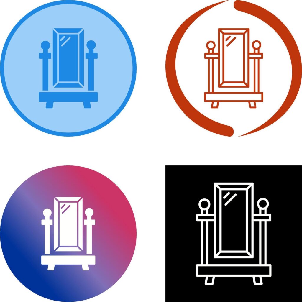 Floor Mirror Icon Design Stock Free