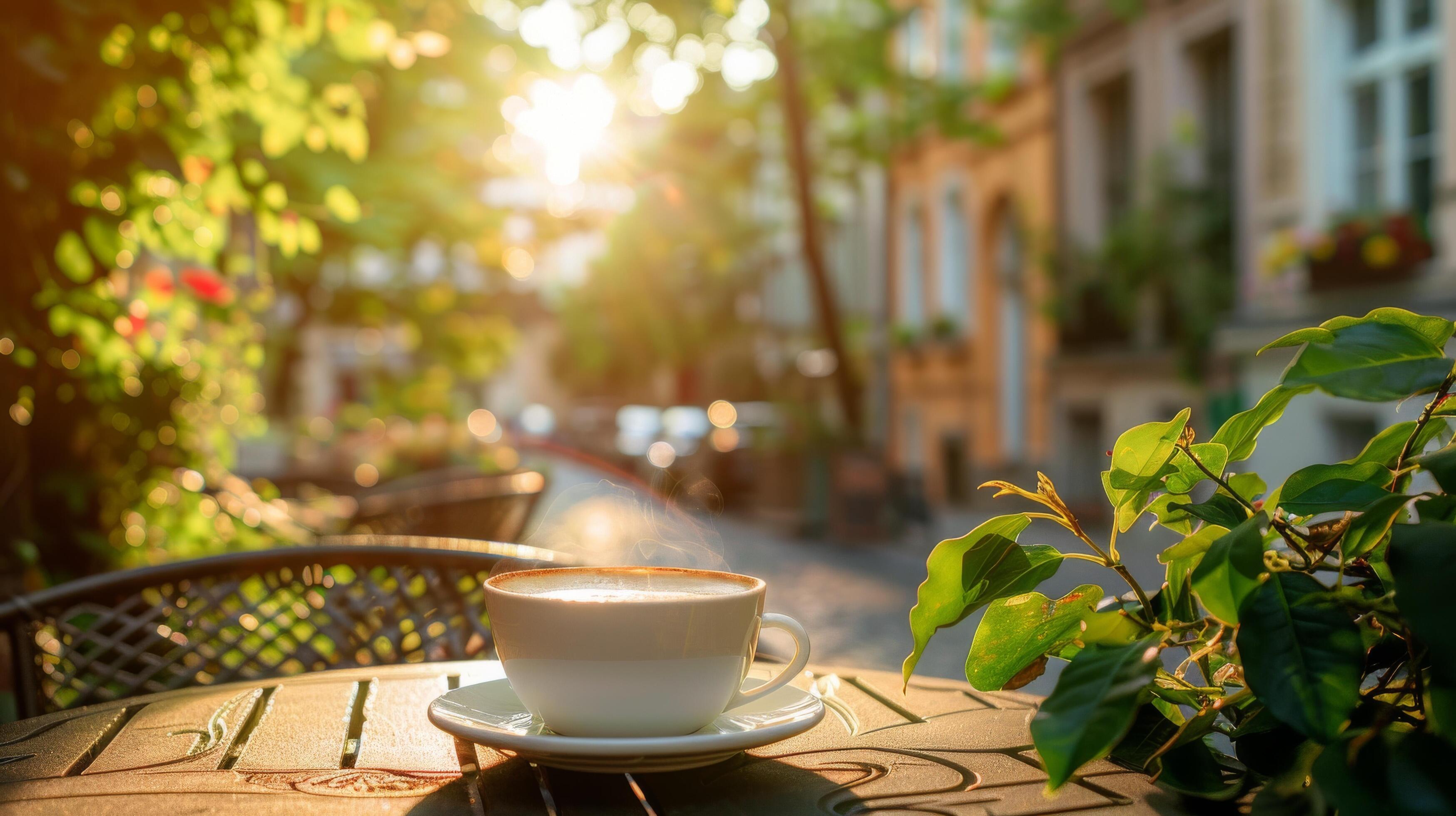 Cup of Coffee on Wooden Table Stock Free