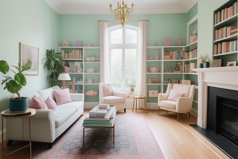 A pastel room with by @ai_generated