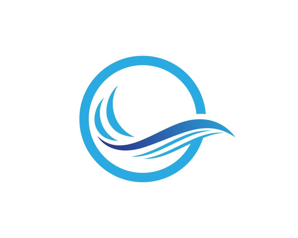 Water Wave symbol and icon Logo Template vector Stock Free