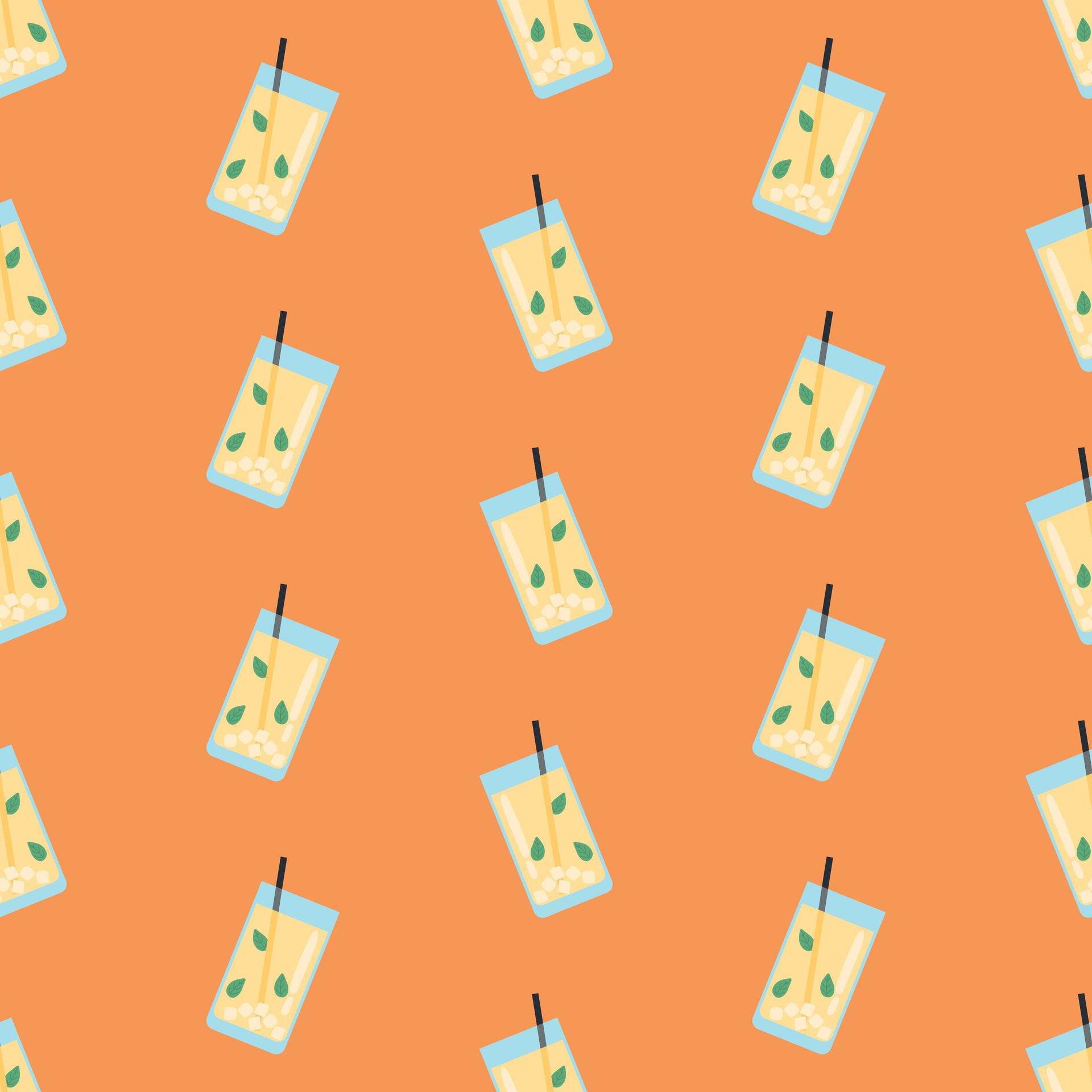 Orange Seamless Pattern, orange juice, smoothie Free Vector